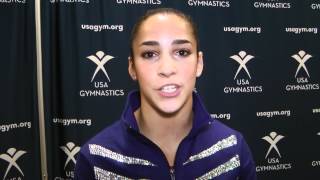 Aly Raisman After Visa Championships Day 1 [upl. by Daniell]