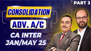 Consolidation  Advanced Accounting  CA Inter JanMay 25 CA Inter Adv AC Ch 10  Part 3 [upl. by Lissak]