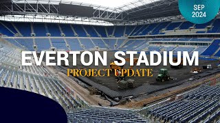 PITCHING IN AT EVERTON STADIUM 🤩  Playing surface takes on new look [upl. by Yelroc]