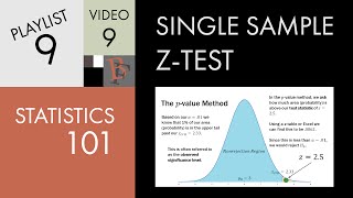 Statistics 101 Single Sample Hypothesis Ztest Alpha and pvalues [upl. by Adleremse502]