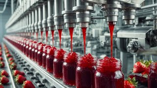 How Strawberry Jam Is Made In Factory  Strawberry Jam Factory Process [upl. by Garret950]