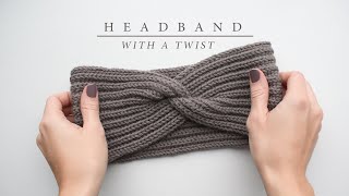 How to knit a headband with a twist  Knitting tutorial [upl. by Jammin231]