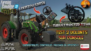 TUTO FS22 TEST VOLANTS CONSOLE LOGITECH PANEL amp THRUSTMASTER T248 FARMING SIMULATOR 22 PS5 [upl. by Elehcar]