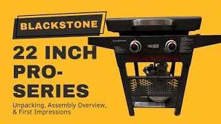 Gun Metal Beauty Unboxing the Blackstone 22quot Pro Series Griddle [upl. by Sobmalarah247]