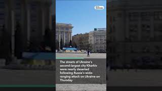 Sirens Wail in Ukraines SecondLargest City as Russia Invasion Begins [upl. by Fife]