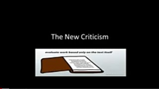 The New Criticism School [upl. by Olsson]