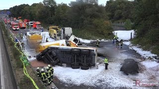 EXPLOSIONSGEFAHR NACH UNFALL MIT TANKLASTZUG  Großeinsatz Feuerwehr Köln  Bergungsarbeiten [upl. by Niveek16]