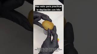 Depilación con hilo práctica en kiwi cejaspasoapaso diseñodecejas cejas [upl. by Auoz]