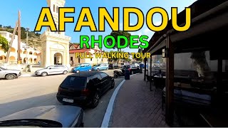 Afandou Village in Rhodes in 2024  Full Walking Tour [upl. by Silloc881]