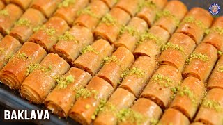 Baklava  How To Make Pistachio Baklava Rolls  Turkish Cuisine  Dessert Recipe By Varun Inamdar [upl. by Elita]