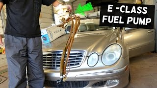 MERCEDES W211 FUEL PUMP REMOVAL AND REPLACEMENT E200 E230 E240 E280 E320 E350 E500 E550 E55 E63 [upl. by Atila]