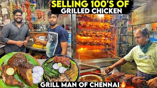 Grill Man Of Chennai 🔥  Award Winning Shop Selling 100’s of Grilled Chicken Per day  AlBhuari [upl. by Einiffit]