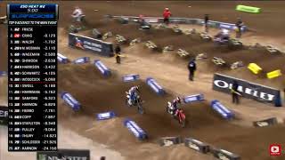 Christian Craig and Vince Friese get sketchy San Diego Supercross 250 Heat 2 [upl. by Jelene]