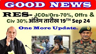 JCOs Ors70 Offrs amp Civ 30 Reservation अंतिम तारीख 19th Sep 24 और jobs Update [upl. by Yllus519]