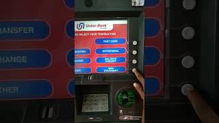 how to get Mini statement with Union bank atm cardin union bank atm machine [upl. by Kenwrick]