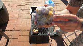 Cleaning cubic fluorite crystals in my backyard part 1 ExploreNM AdrianUnknown [upl. by Ole958]