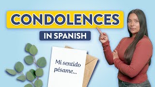 Condolences in Spanish Learn 10 Words amp Phrases [upl. by Aillemac]