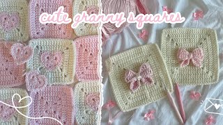 how to crochet cute granny squares ౨ৎ♡  beginnerfriendly with or without magic ring [upl. by Anuska960]