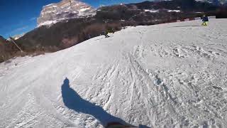 Pista nera Civetta in snowboard [upl. by Eihctir]