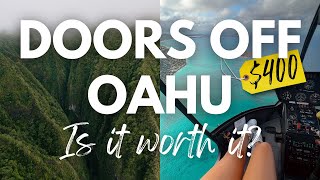 DOORS OFF HELICOPTER TOUR OAHU HAWAII l WHAT TO EXPECT  IS IT WORTH IT  HAWAII TRAVEL VLOG [upl. by Ecnav37]