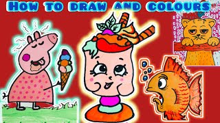 How to draw Easy drawing for kids colours for kids easy step by step drawing cute small drawing [upl. by Simson]