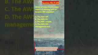 AWS Solutions Architect Associate Certification Practice Questions  Question No 145 aws shorts [upl. by Nrehtak]