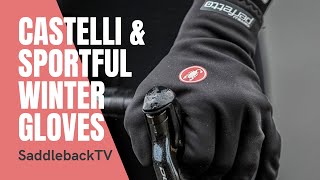 SaddlebackTVs Guide to Winter Cycling Gloves  Sportful Waterproof vs Castelli Insulation [upl. by Udele191]