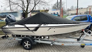 Finval 505 FishPro Yamaha F100 biała łódka wędkarska wędkarstwo naryby boat [upl. by Issirk]