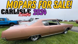 Classic Mopar Cars for Sale at the 2024 Spring Carlisle  Classic Car Prices at Carlisle Fairgrounds [upl. by Zehc28]