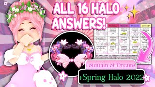 ALL SPRING HALO ANSWERS 2022 💖🌷 How to Win The HALO EASILY Royale High Tea Spill New Updates [upl. by Adnovay155]