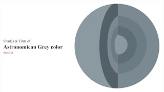 Shades amp Tints of Astronomicon Grey color 6b7c85 A Cool Blue color 5f6e76 536067 7b8a92 8b99a0 [upl. by Aizirk]