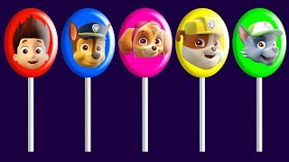 Paw Patrol Lollipops Finger Family Song Nursery Rhymes  Colors Learn [upl. by Edrock]