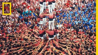 These DeathDefying Human Towers Build on Catalan Tradition  Short Film Showcase [upl. by Yanahc]