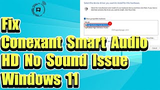 Fix Conexant Smart Audio HD No Sound Issue Windows 11 [upl. by Reyam]