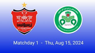 Persepolis VS Zob Ahan highlights  Persian Gulf Pro League 2425 week 1 [upl. by Ettevets]