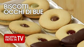 BISCOTTI OCCHIO DI BUE di Benedetta Rossi  Ricetta TV Fatto in Casa per Voi [upl. by Danielle656]