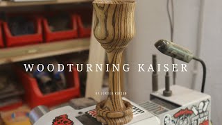 Woodturning  Goblet with captive ring [upl. by Oigroig]