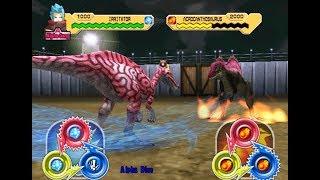 Dinosaur King Arcade Game 恐竜キング  Alpha Irritator VS Alpha Exam Easy [upl. by Airrat173]