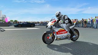 Ducati Desmosedici MotoGP 20 vs Ferrari SF90 Stradale at Drag Strip Rio [upl. by Enamrahs]