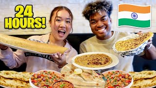 We Ate INDIAN FOOD for 24 HOURS INDIAN FOOD MUKBANG [upl. by Kcirdde]