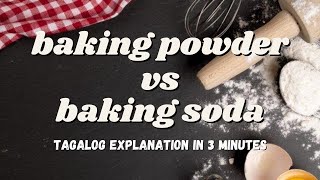 BAKING POWDER vs BAKING SODA TAGALOG  jamtvyt [upl. by Antonella]