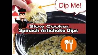 Slow Cooker Spinach Artichoke Dip Recipe  a Wonderful Appetizer Idea [upl. by Adriel]