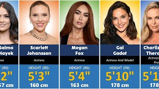 Height comparison of hollywood actresses  Shortest to Tallest Actresses [upl. by Tollmann]