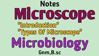 NotesMicroscope quotTypes Of Microscopequot MicrobiologyGnmBsc [upl. by Kcinnay]