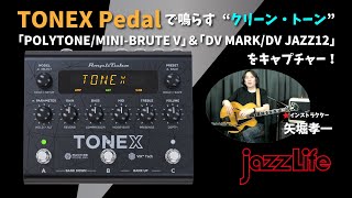 TONEX Pedalで鳴らす“クリーン・トーン” 矢堀孝一「POLYTONEMINIBRUTE V」＆「DV MARKDV JAZZ12」をキャプチャー！ [upl. by Ecirtnahc]