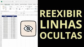 Como Reexibir Linhas Ocultas no Excel [upl. by Gracye]