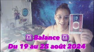 balance  Vous avez une grande décision à prendre  du 19 au 25 aout 2024 [upl. by Rodgiva]