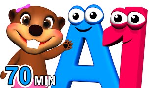 ABCs 123s  More  Alphabet Numbers Nursery Rhymes  Kids Learn 3D Cartoons by Busy amp Baby Beavers [upl. by Nurav]