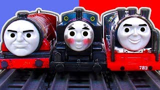 Thomas amp Friends Steelworks Thomas Tank Hurricane amp Merlin The Invisible Trackmaster Train Crash [upl. by Delanty433]