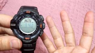 Casio Protrek rpg 270  modul 3415 Altimeter Reset [upl. by Ysnil537]